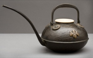 A Japanese Bronzed Copper Kettle